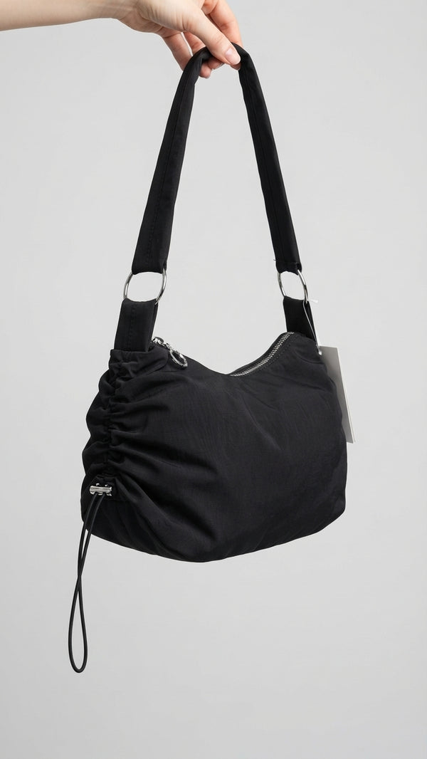 Soft bag Nylon Shoulder Bag black for women xkbfq4118