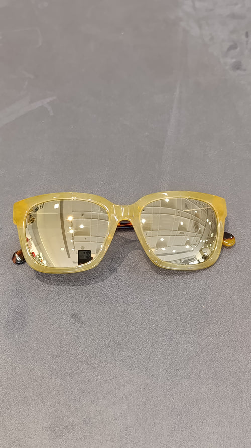 Guess Yellow Frame Sunglasses with Tortoise Arms