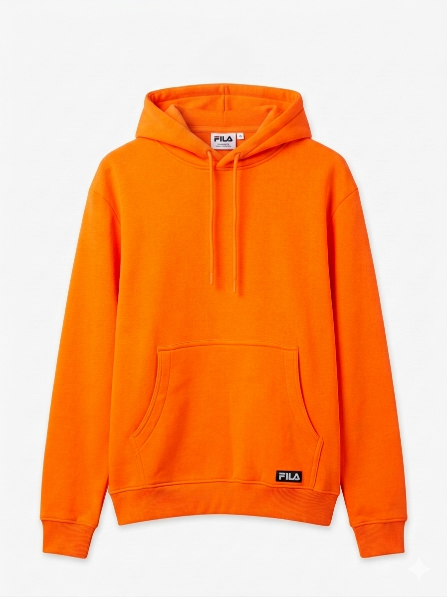 Fila Hi Vis Pullover Hoodie 'Vibrant Orange' - (FMJ1229-801)