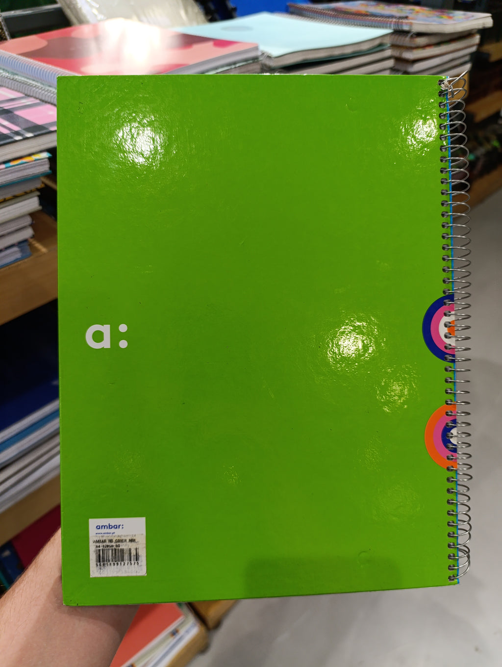 Amber blue&green Silk notebook