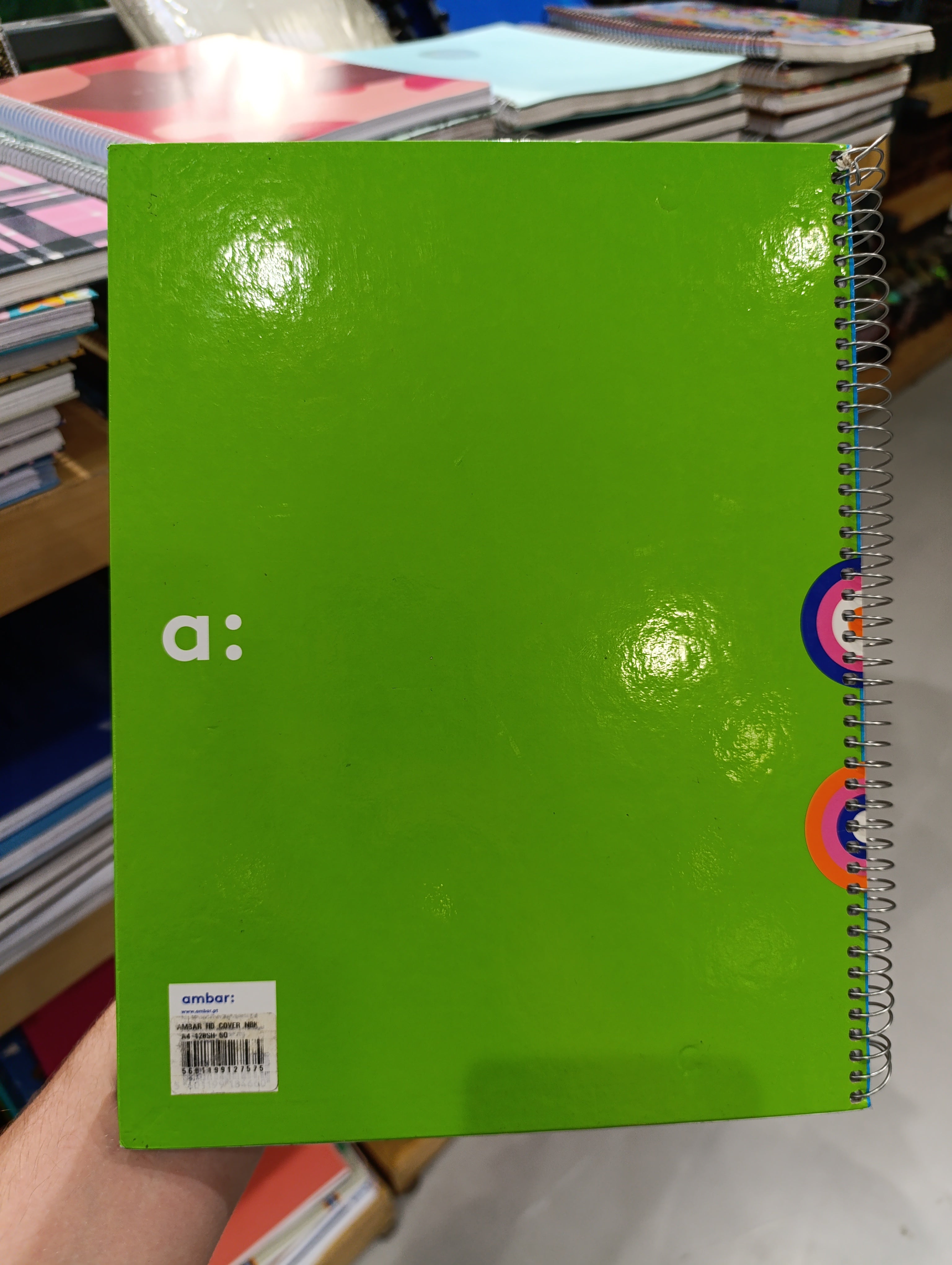 Amber blue&green Silk notebook