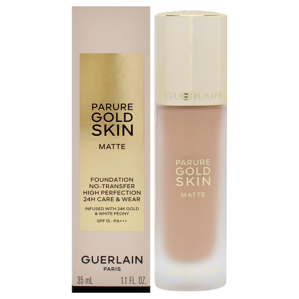 Guerlain Parure Gold Skin Matte Foundation " 1N "  NEUTRAL NO-TRANSFER 24 H CARE & WEAR SPF15 - PA+++ 35ML