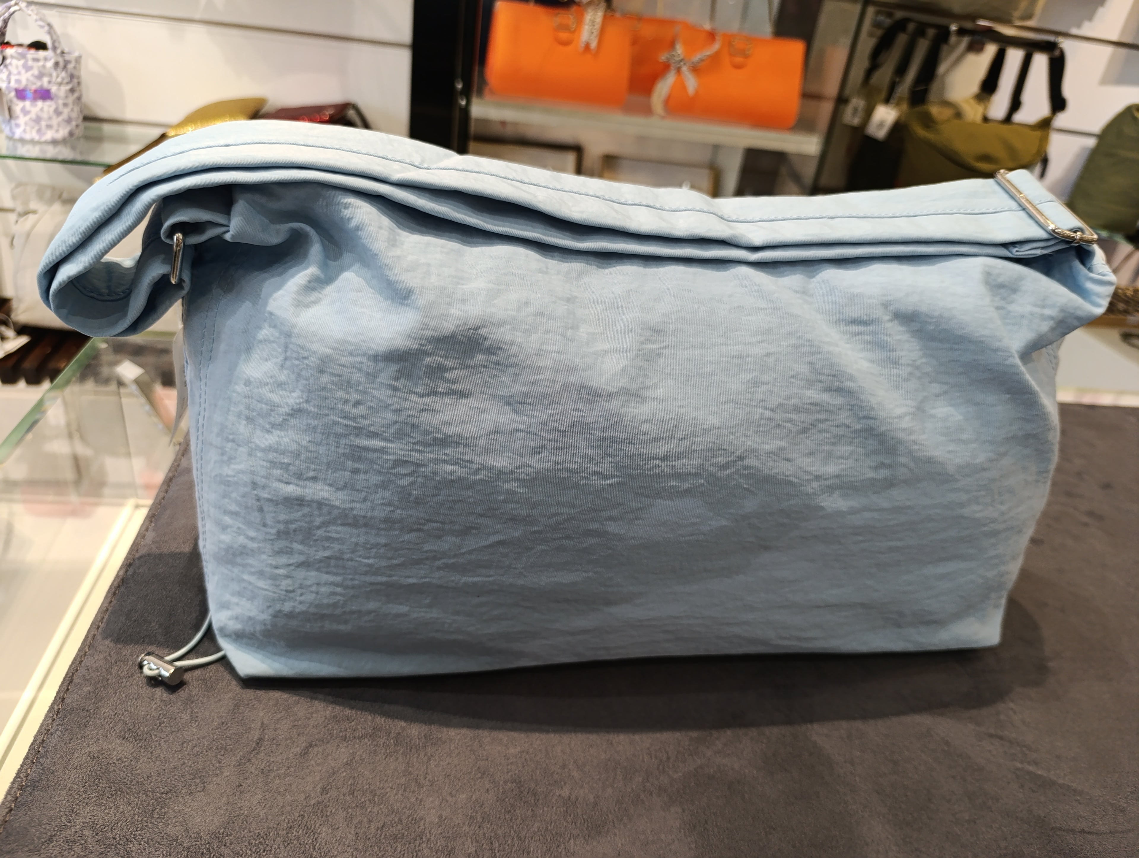 Women's blue handbag