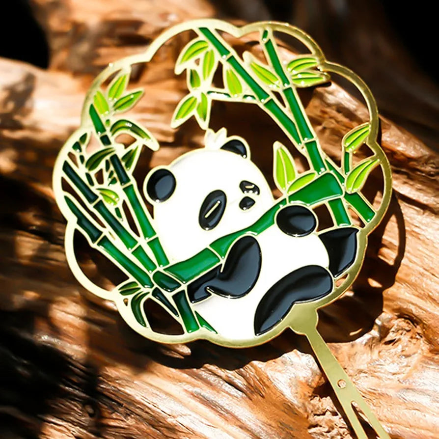 Lovely Bookmarks 3D Cartoon Chinese Panda Reading Bookmarks
