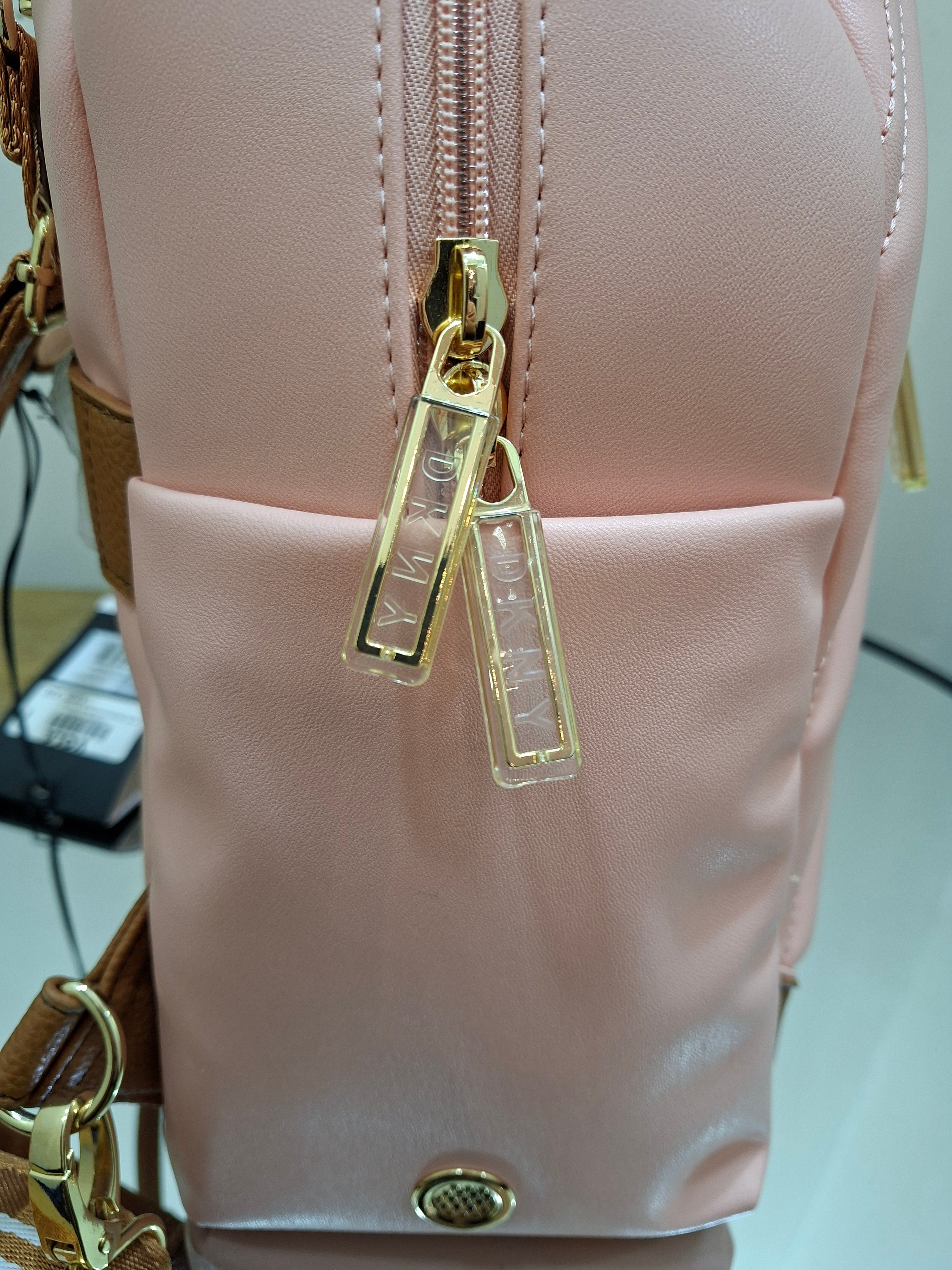 DKNY WOMENS BACKPACK Bias quilted soft backpack  peach bloom D0680BS2