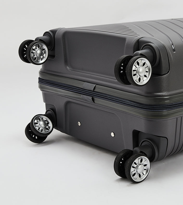 David Jones Black Flexible four Wheeled Trolley Luggage BA-8001A-M
