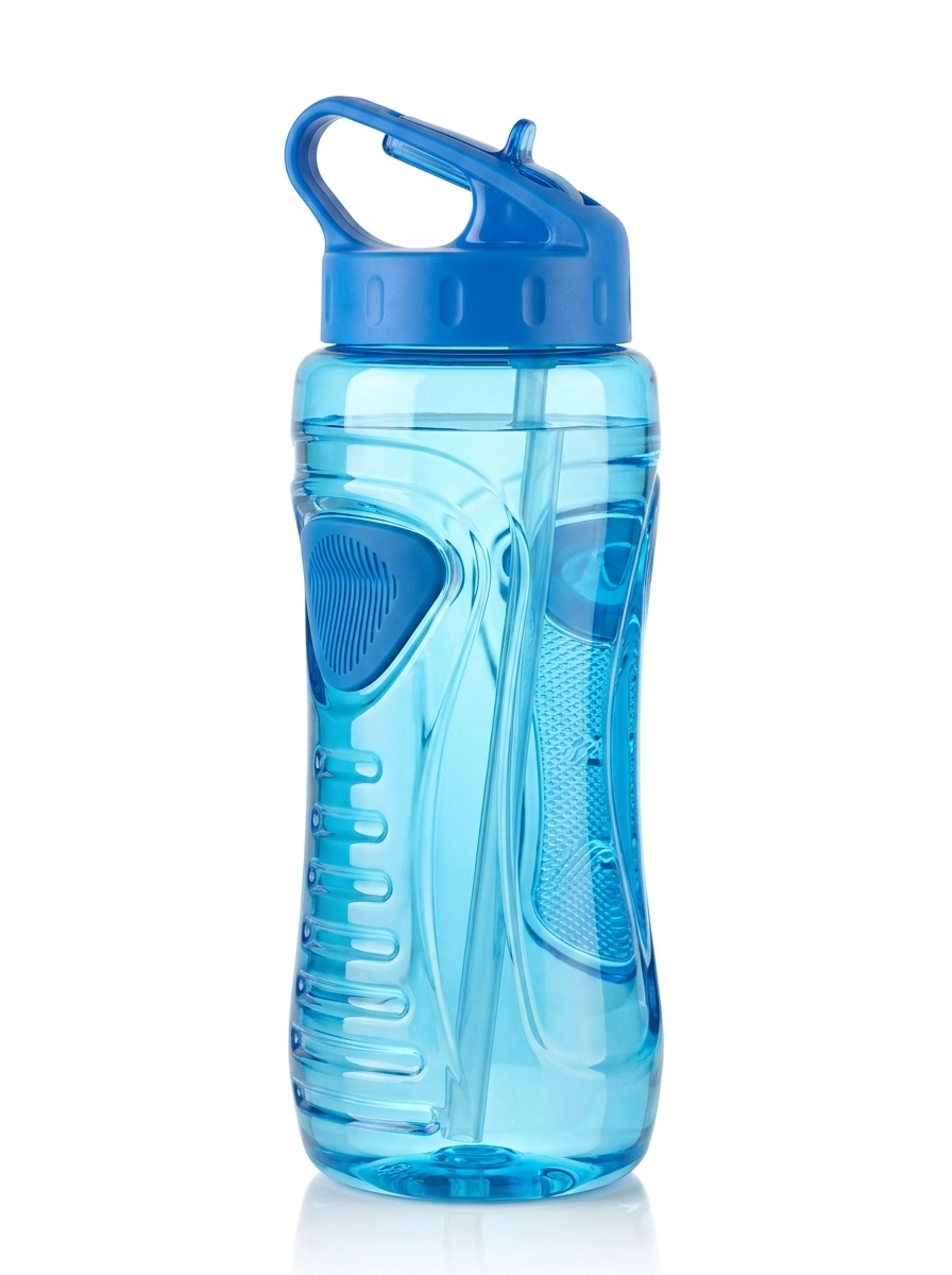 32oz Cool Gear Transparent Water Bottle with Freezer Stick - Light Blue