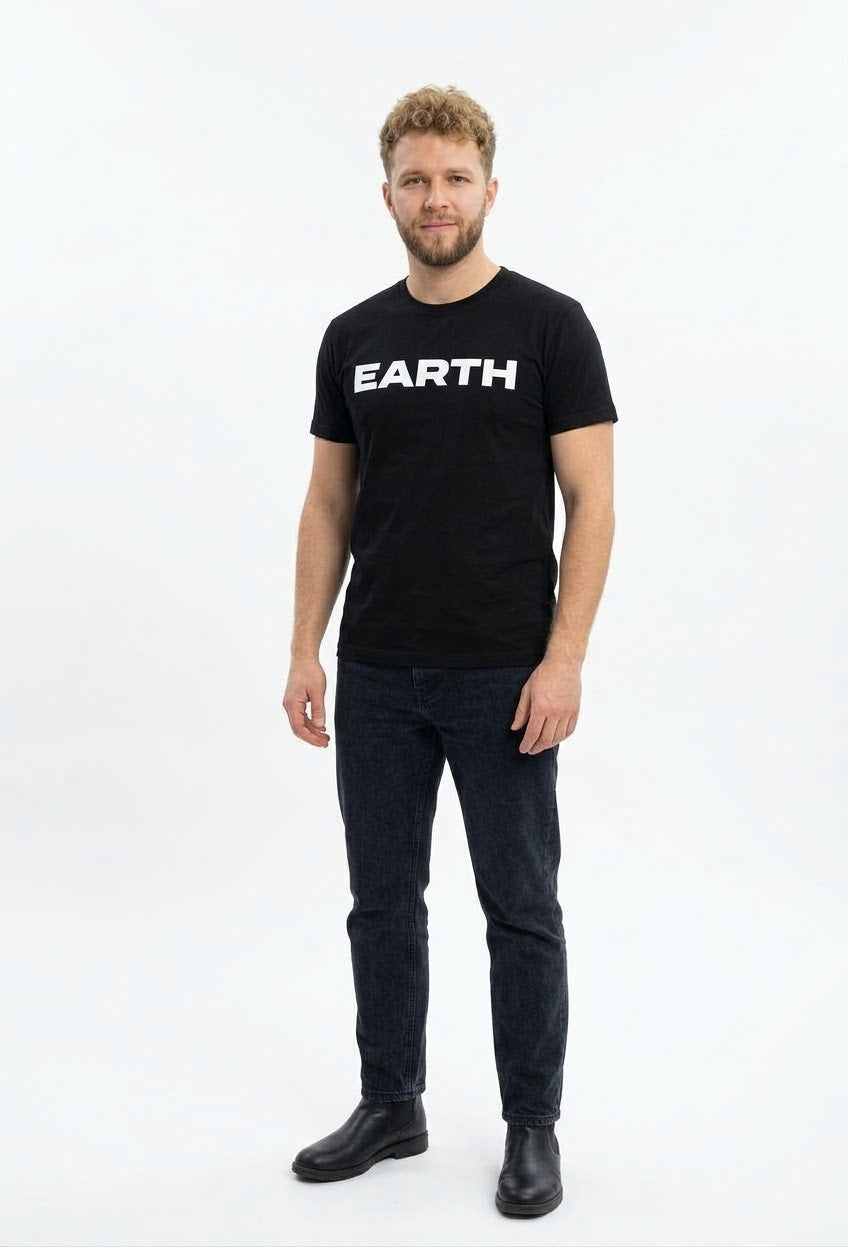 EARTH Classic  Graphic Cotton T-Shirt black