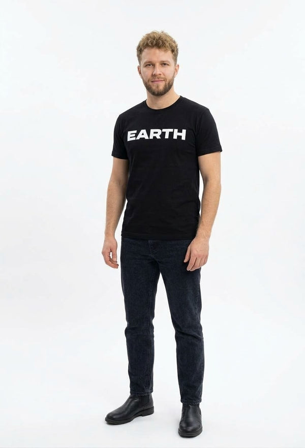 EARTH Classic  Graphic Cotton T-Shirt black