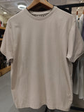 Denim & Flower Ricky Singh Beige T-Shirt with Elevated Diagonal Line Pattern