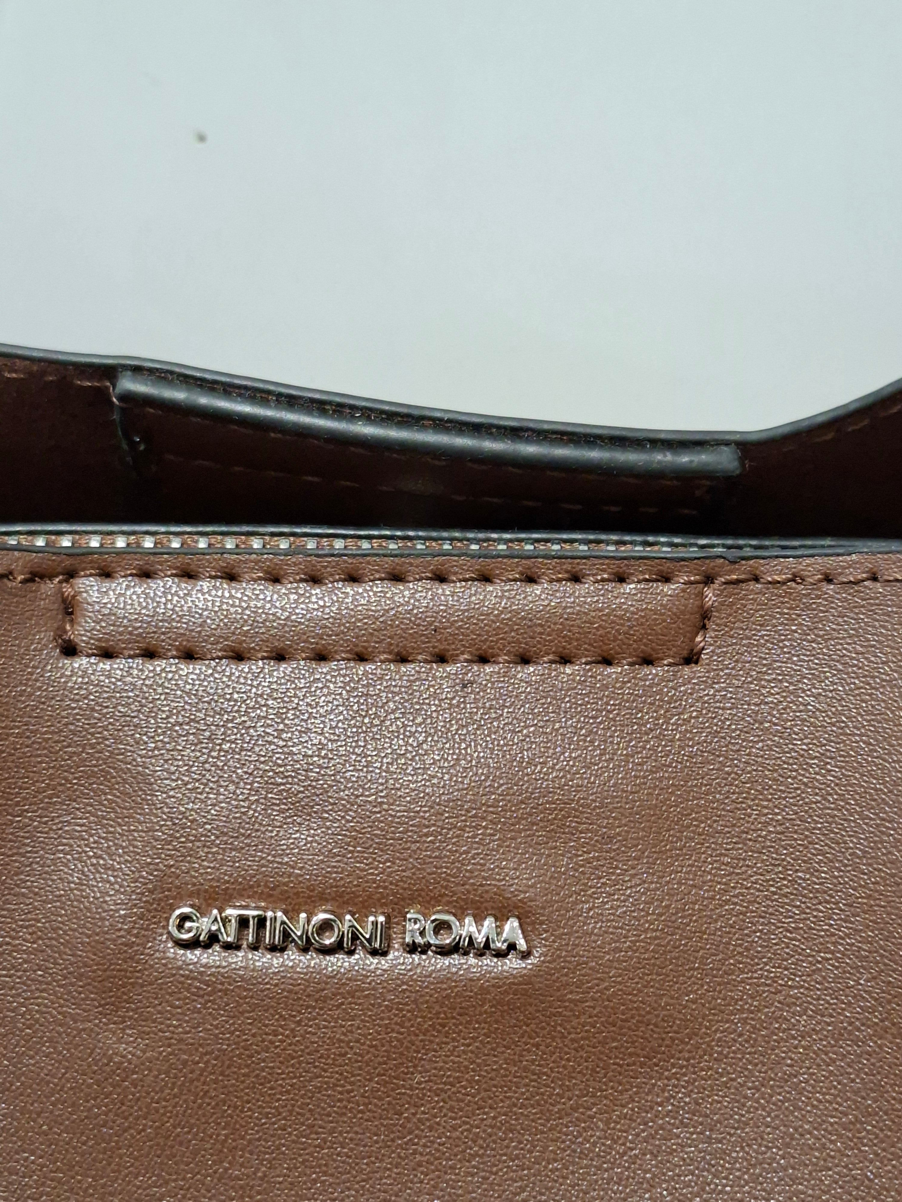 GATTINONI ROMA WOMENS HANDBAG Waves Hobo PU Brown BINWV8082WVP500