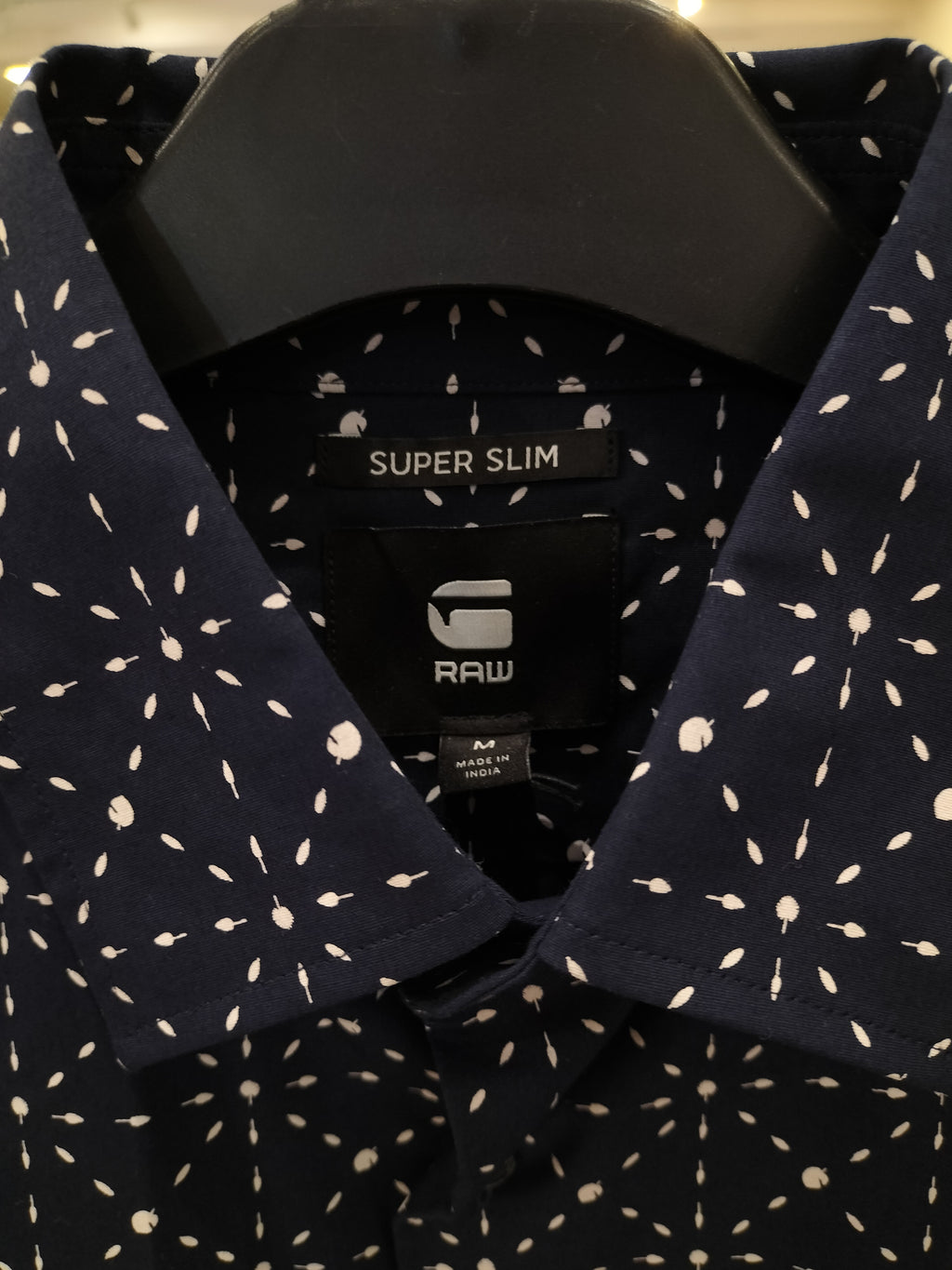 G-Star Raw Atton Str Poplin Leaf Check - Core Super Slim