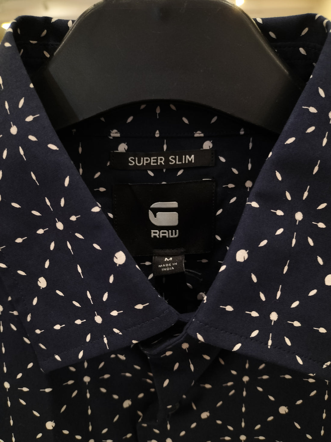 G-Star Raw Atton Str Poplin Leaf Check - Core Super Slim