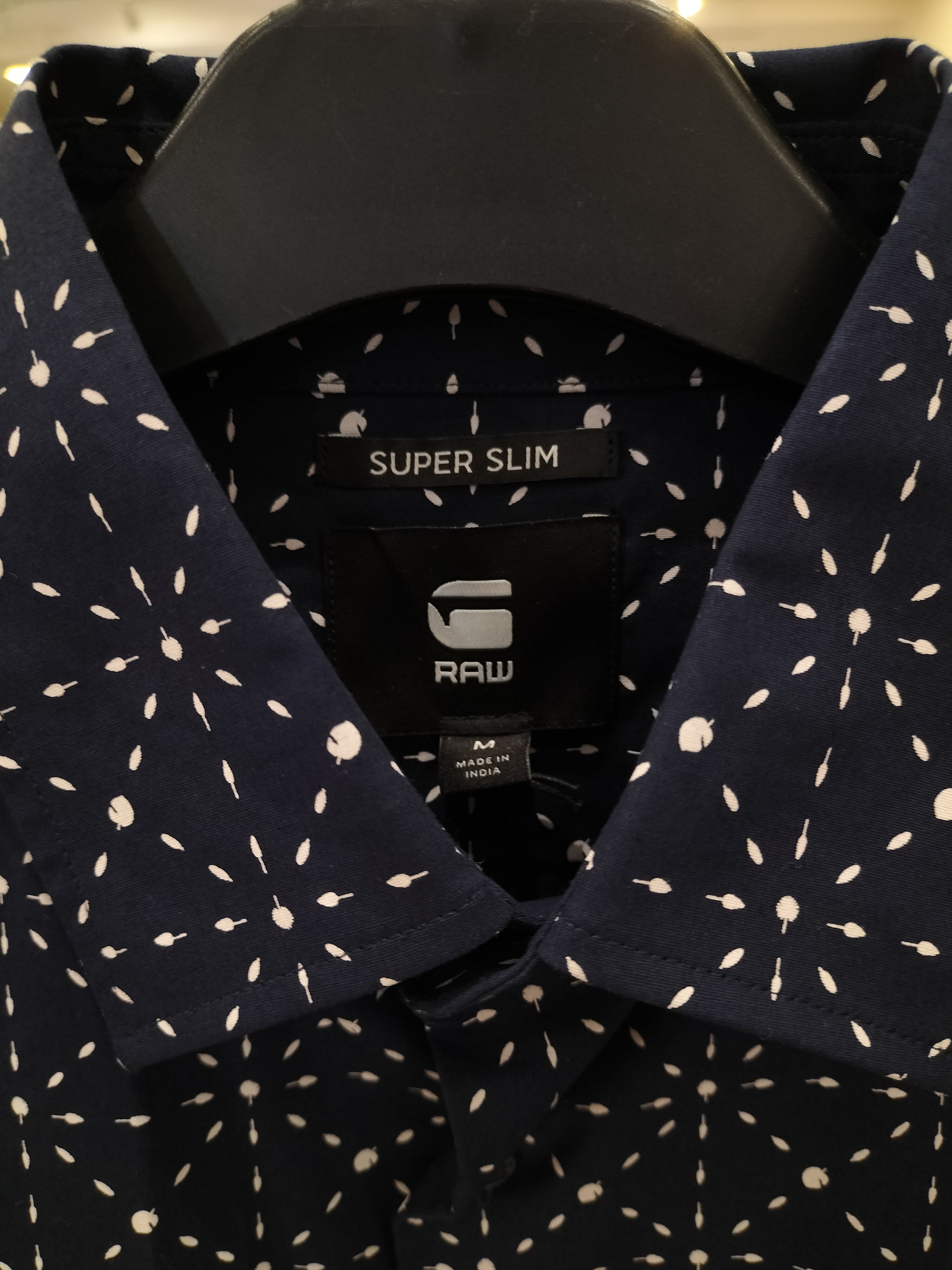 G-Star Raw Atton Str Poplin Leaf Check - Core Super Slim