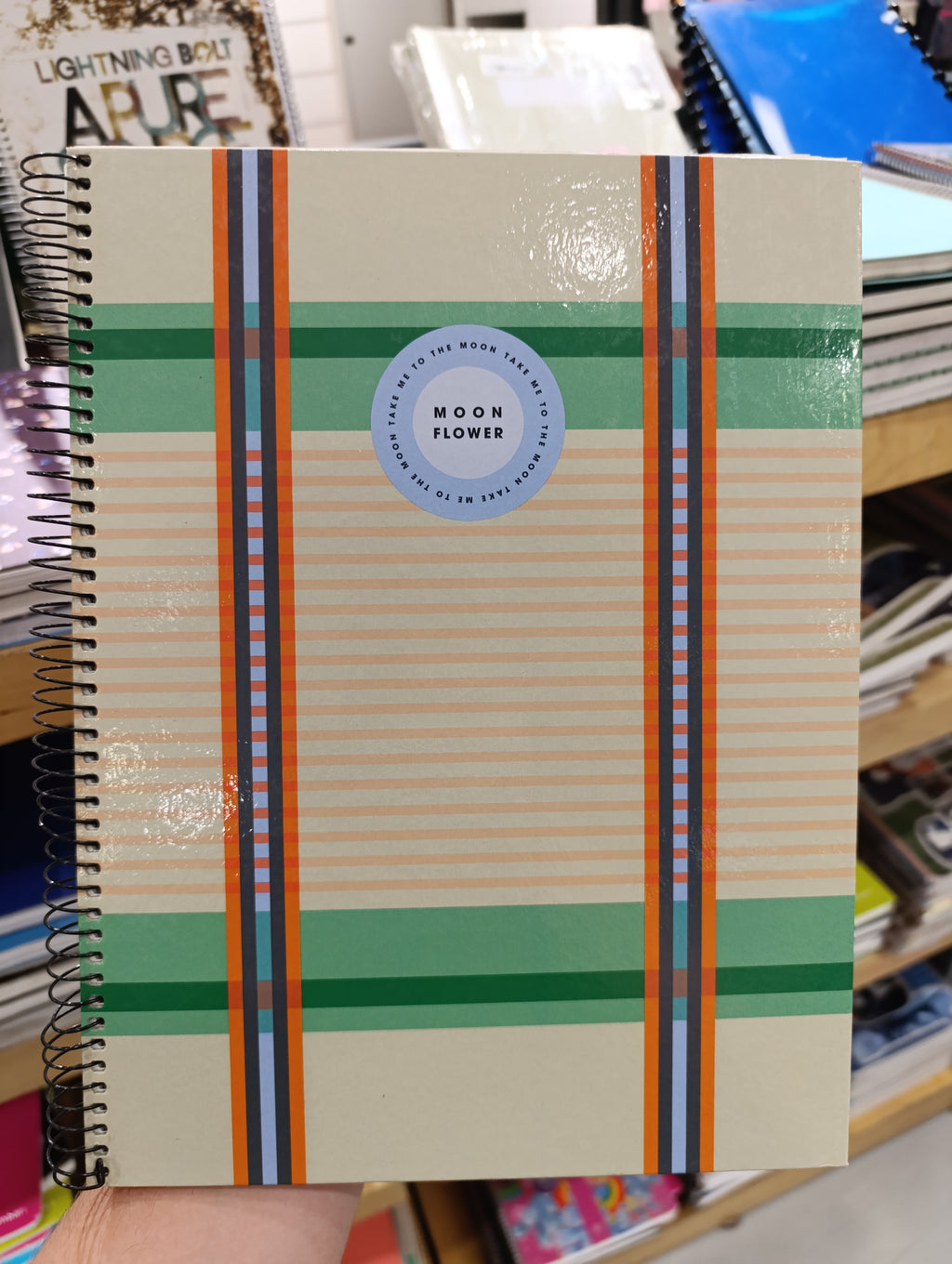 Moon Flower amber Silk Notebook