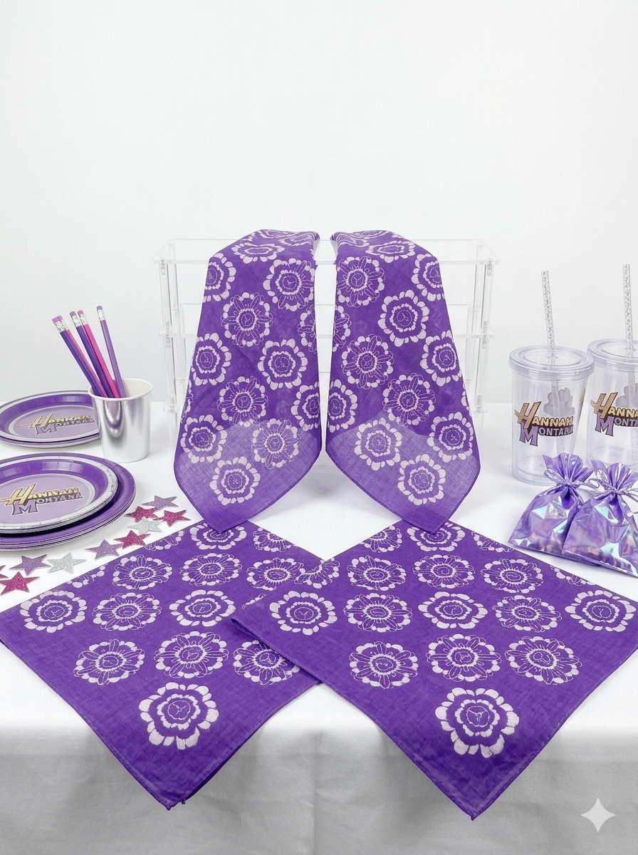 Hannah Montana 4 Party Favors Bandannas - Party Supplies