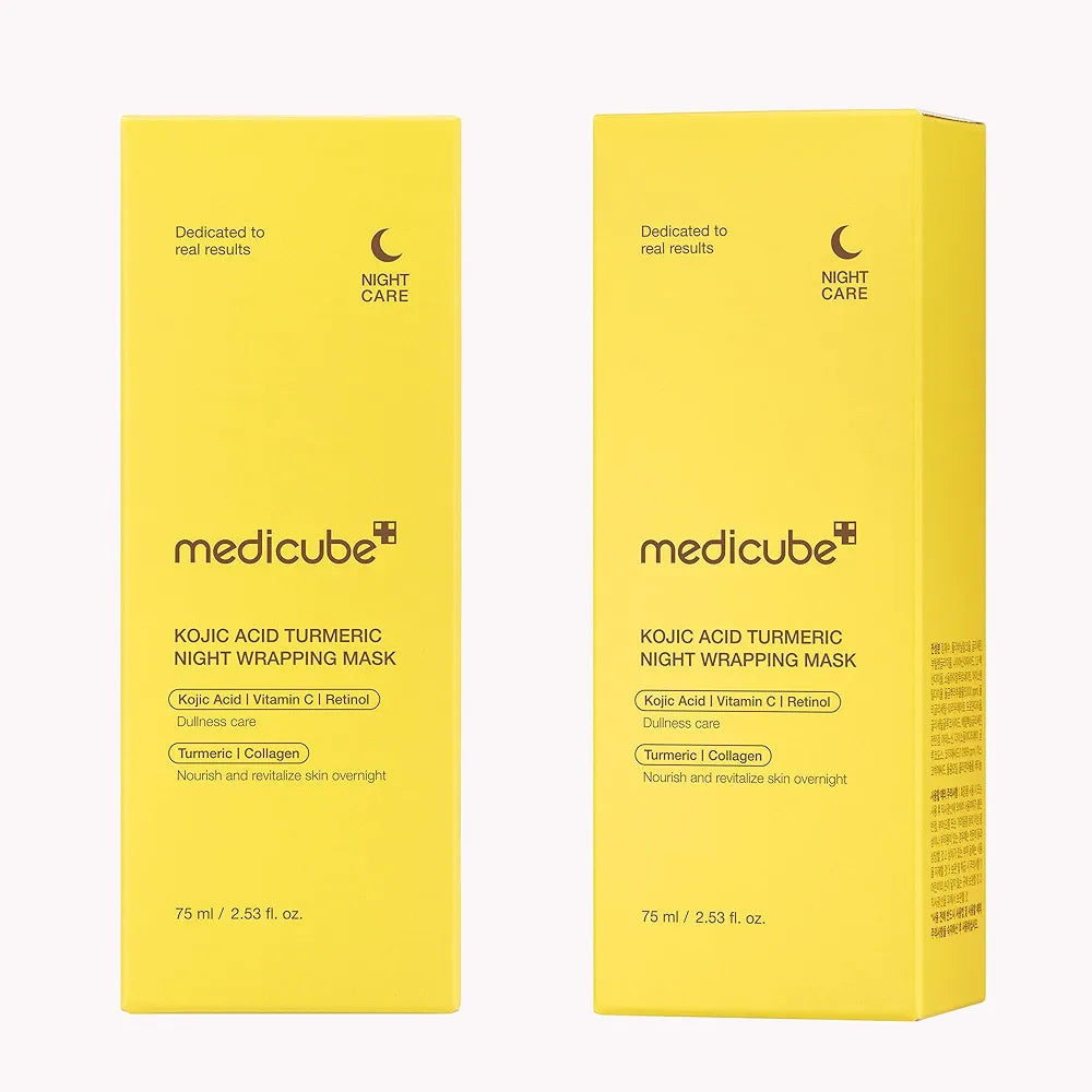 Medicop Turmeric Wrap Peel-Off Mask - Nourishes dull, uneven skin with hydrolyzed collagen for glowing skin and improved elasticity. Korean skincare, 2.5 fl