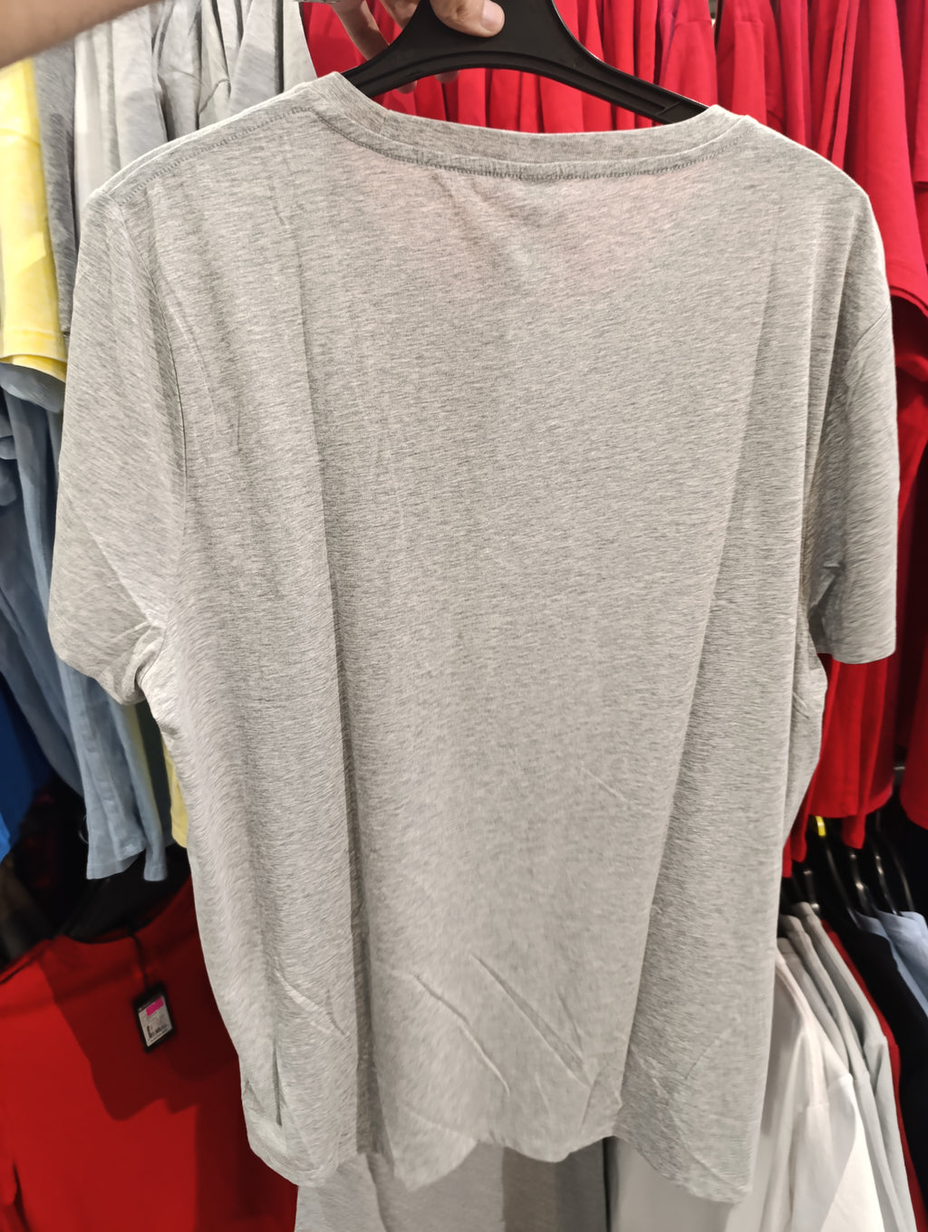 Men's Casual  Plain Crew  Neck Short Sleeve T-Shirt - Heather Grey