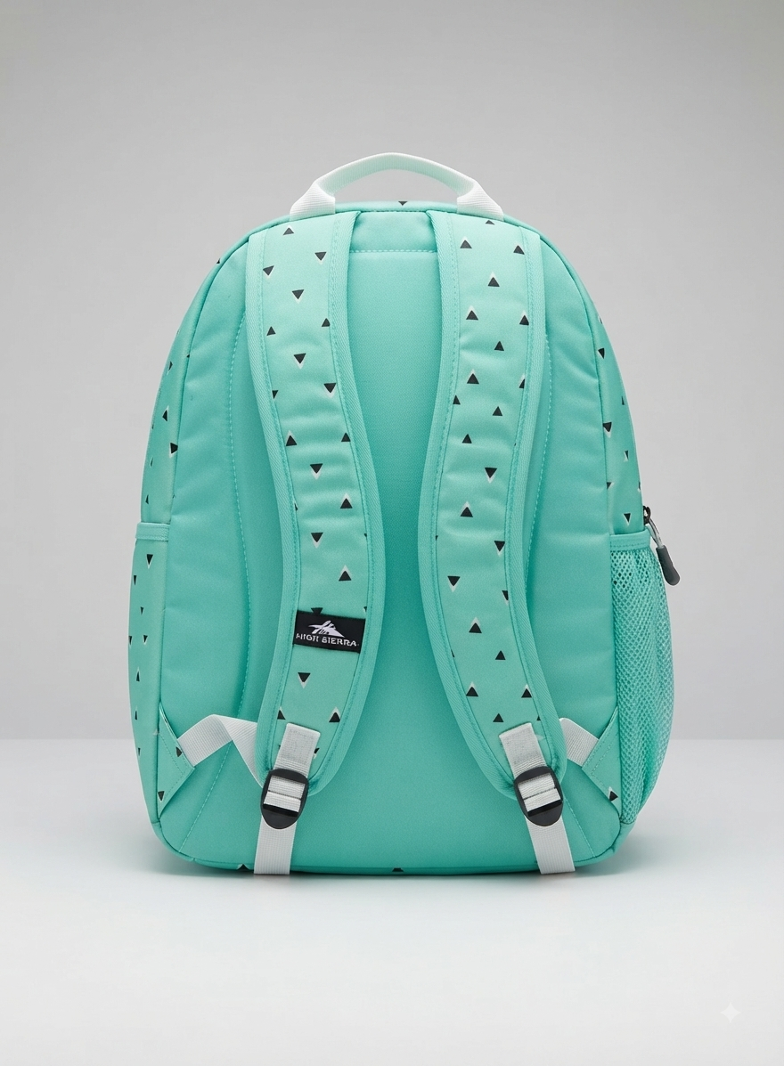 High Sierra Triangle Pattern Backpack - Turquoise.