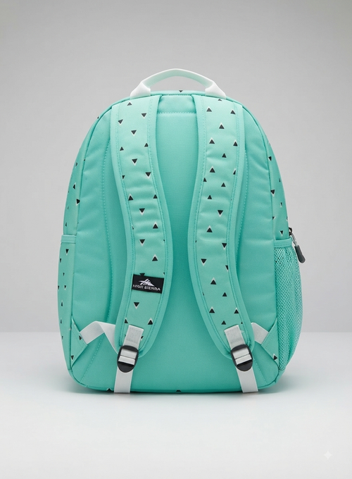 High Sierra Triangle Pattern Backpack - Turquoise.