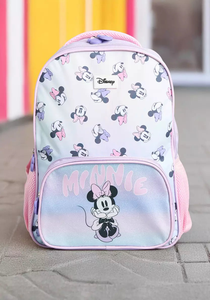 Disney Minnie Mouse Pastel Printed School Backpack – 16"