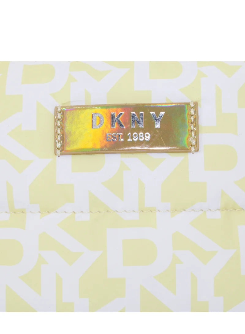 DKNY Yellow And White Cosmetics Bag Storage Bag DA070SKI
