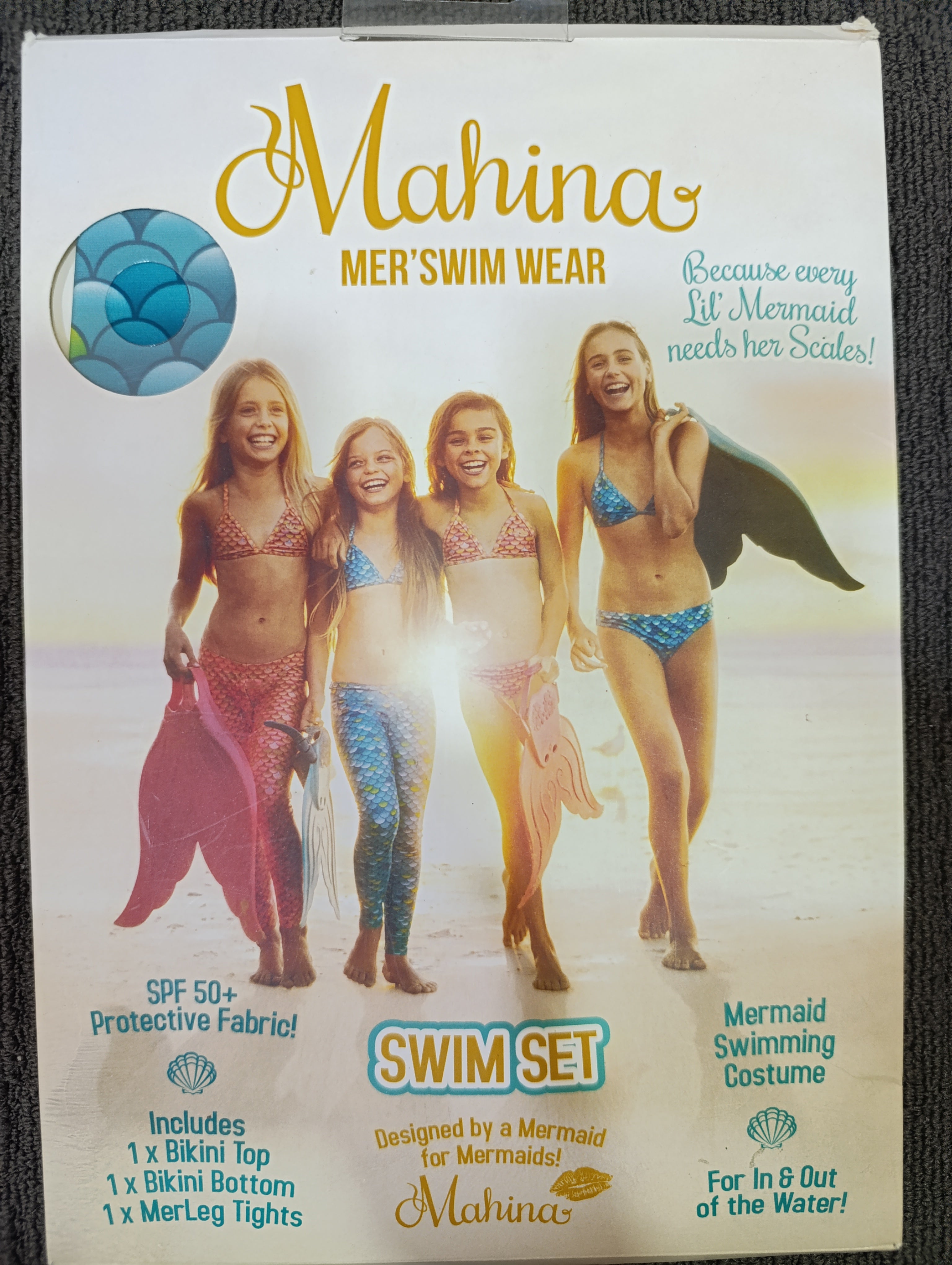 Mahina Mer'Swim Wear | Swim Shirt ~ Aqua Size 12