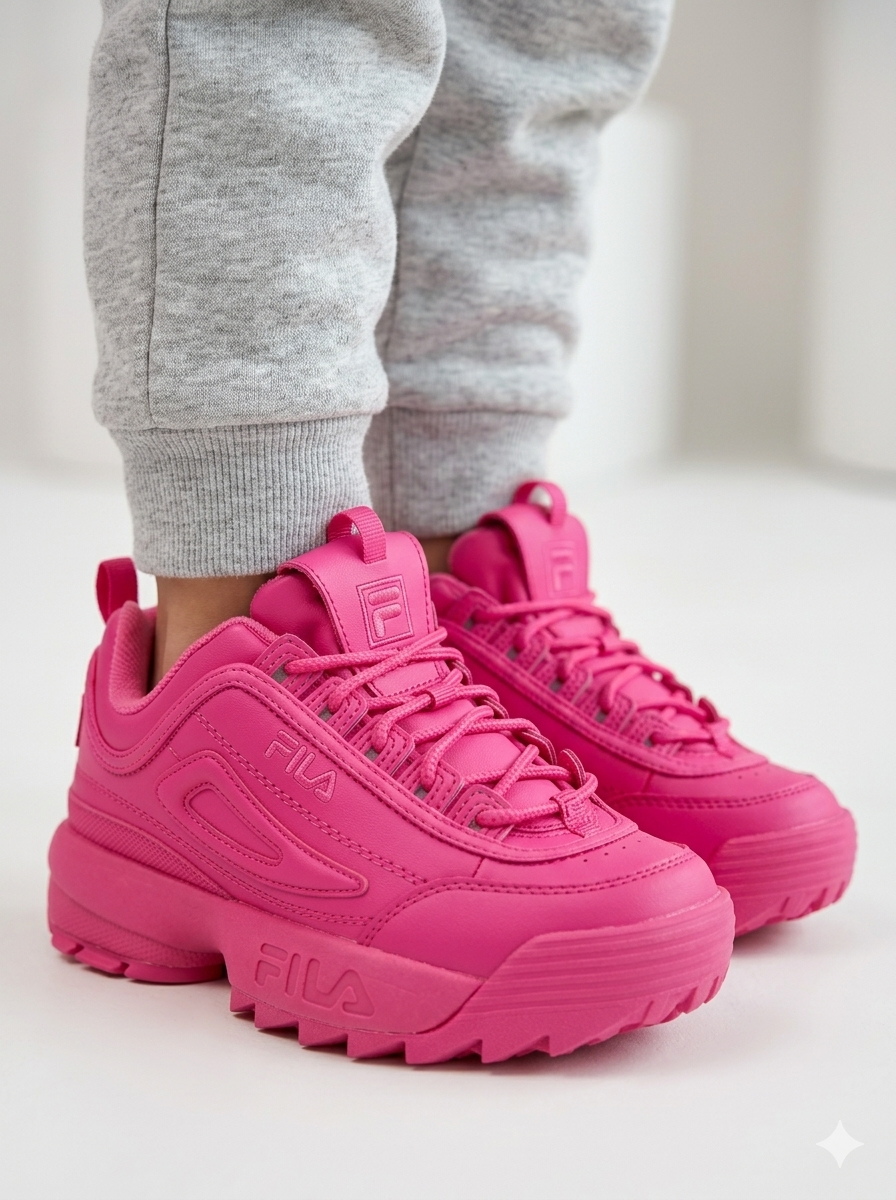 FILA Disruptor II Premium 'Super Pink' Kids Shoes - (3XM01816-651)