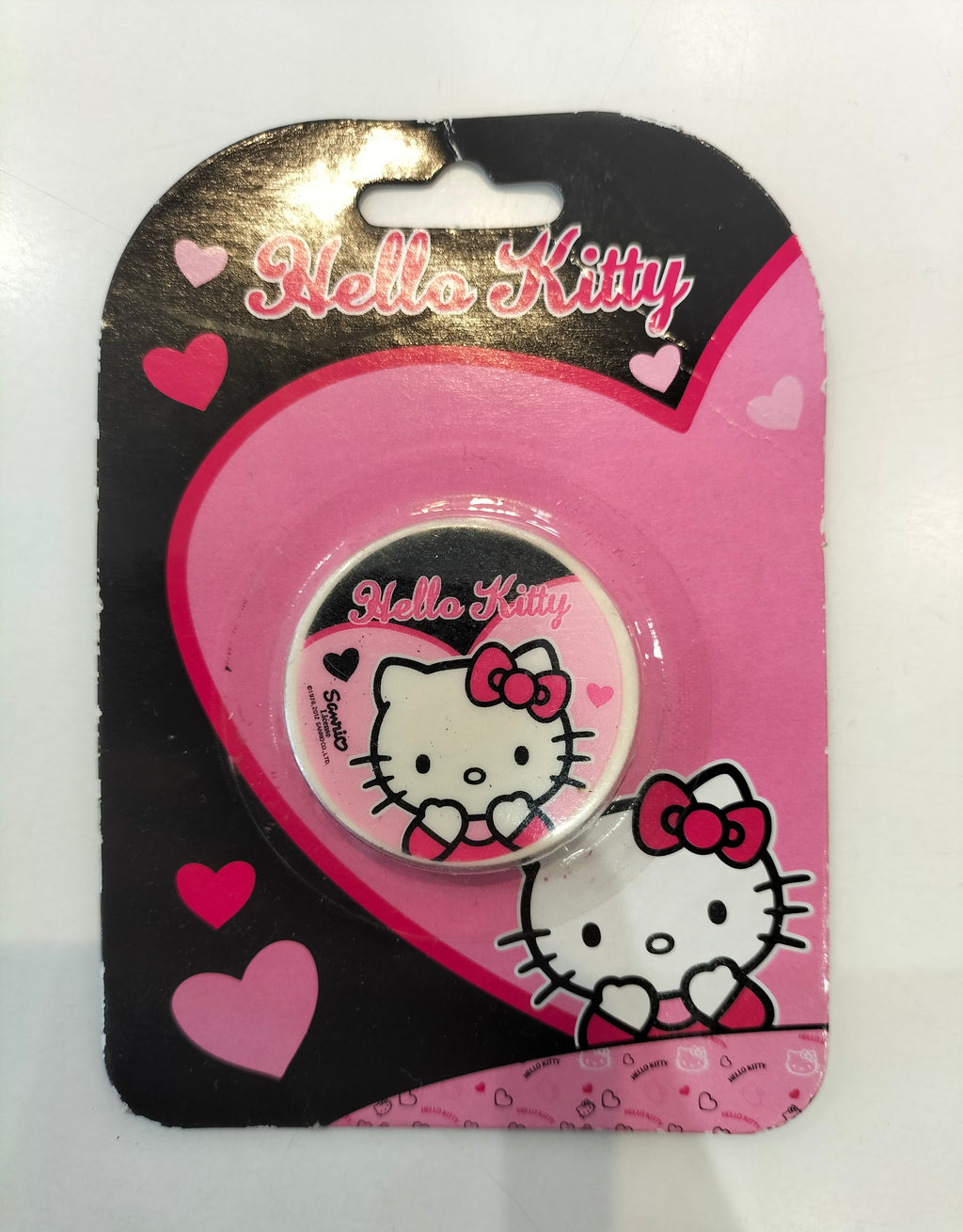 Sanrio Hello Kitty Black and Pink Circle Eraser