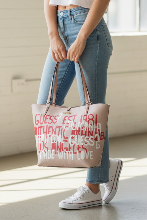 Guess Women's Hand bag - Graffiti Pink GG745523