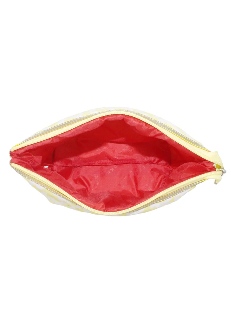DKNY Yellow And White Cosmetics Bag Storage Bag DA070SKI
