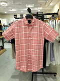 Kaari Coral Dress Shirt with Checkered Pattern Men