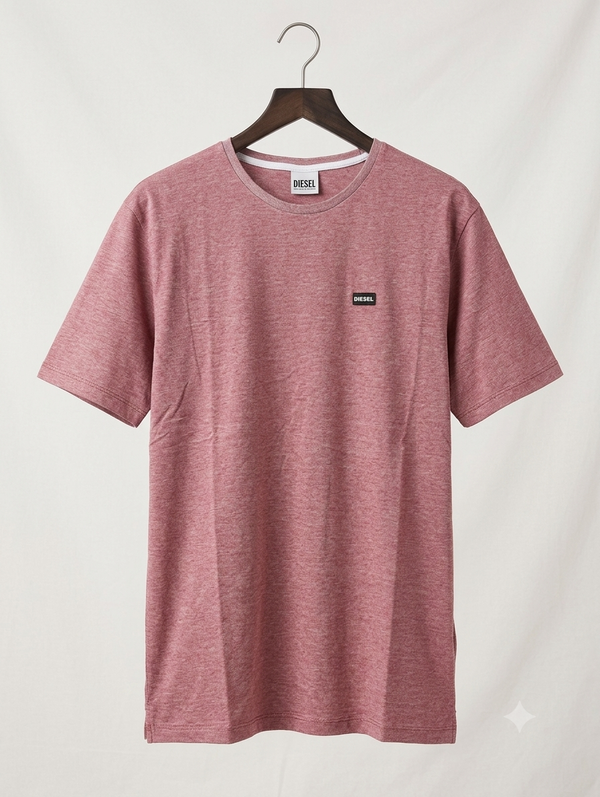 Diesel Men's Heather Pink Small-Logo T-Shirt