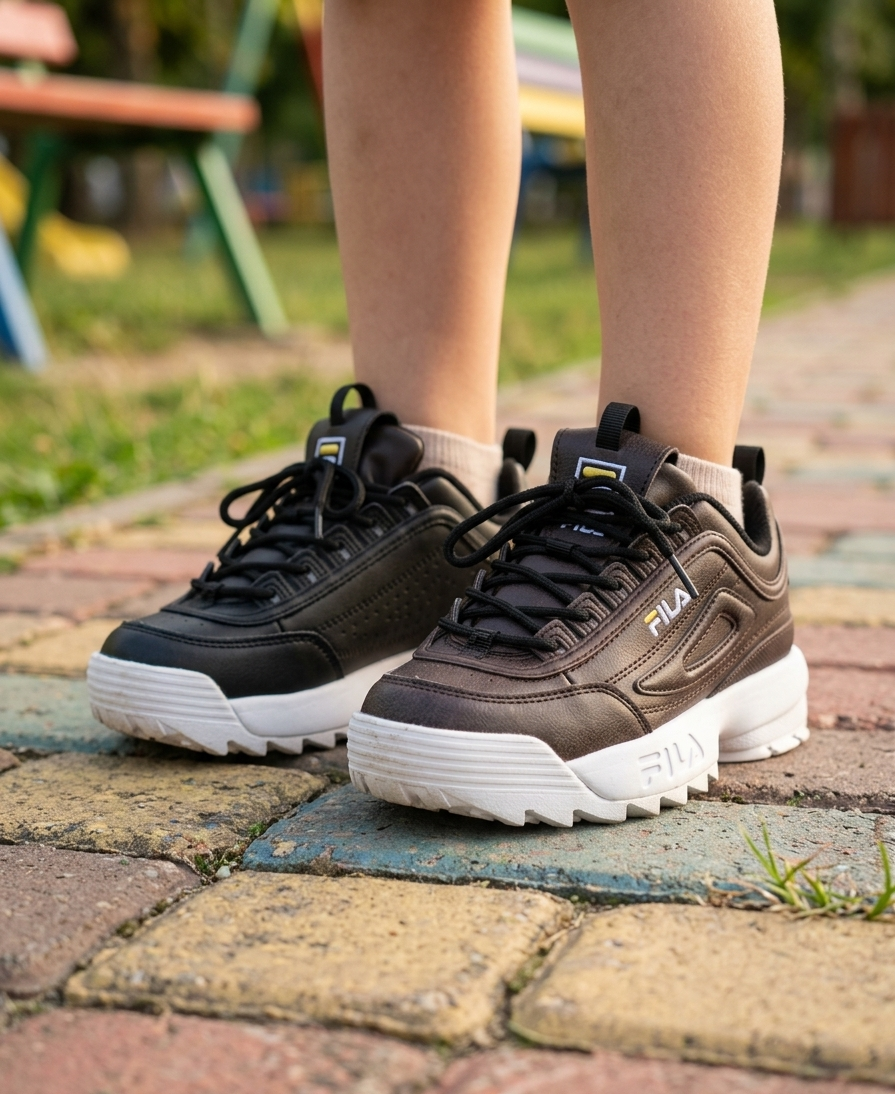 FILA Disruptor II Sun Reactive 'Black' Kids Shoes - (3XM01583-043)