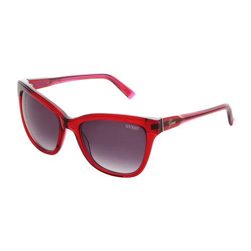 GUESS Cat-eye sunglasses with discreet logo, Red, 56-18-135 Standard