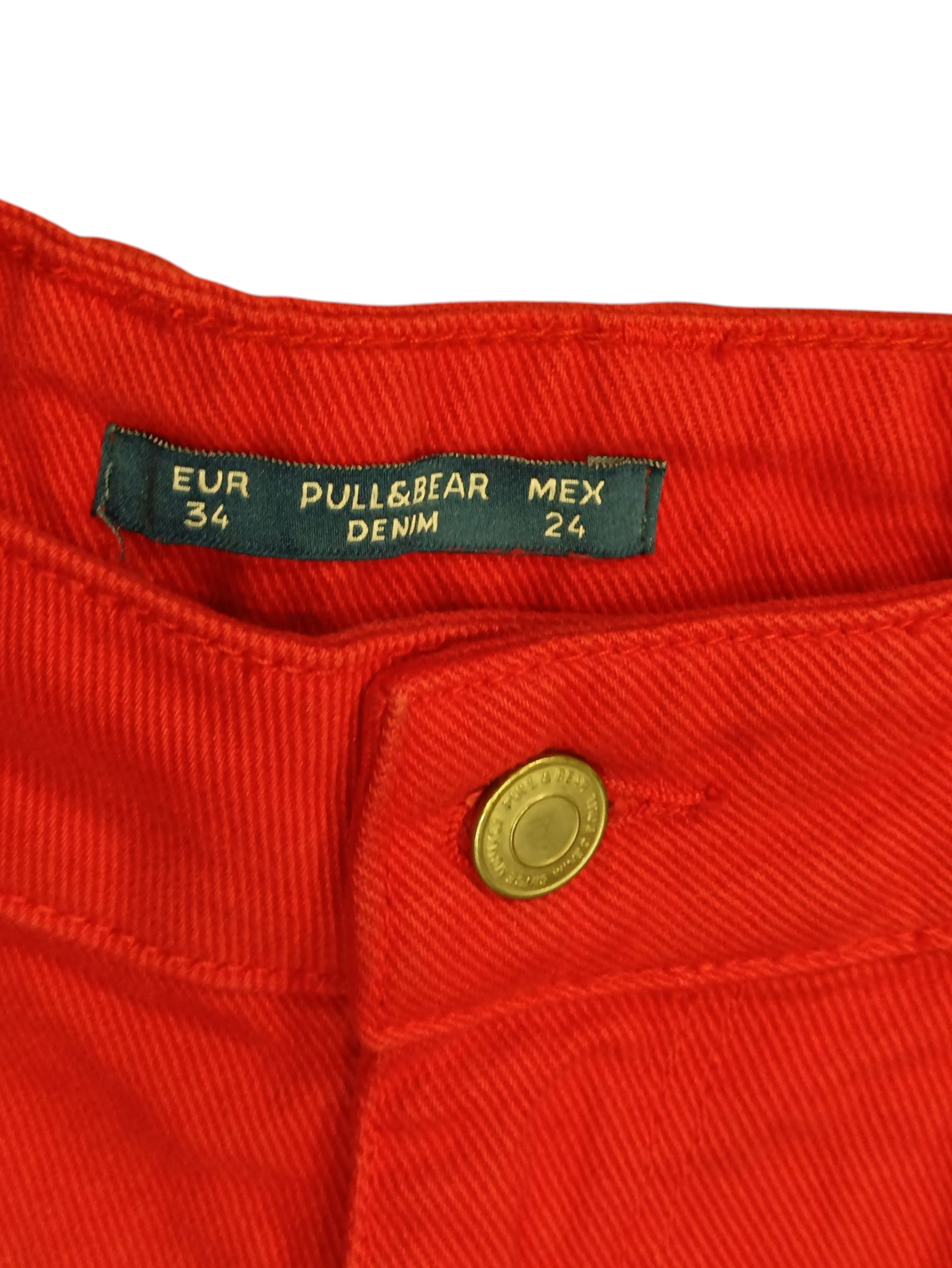 PULL&BEAR DENIM Women's Jeans Shorts Red