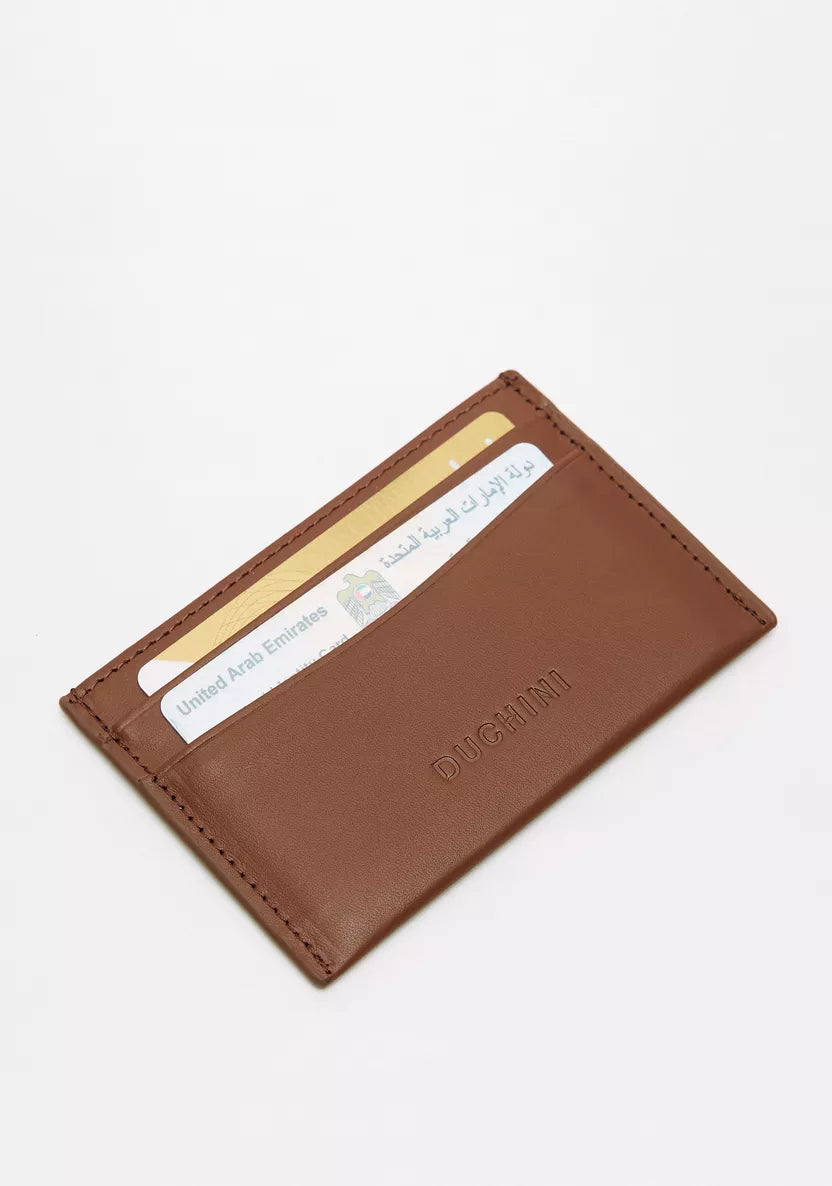 Duchini Brown Genuine Leather Card Holder