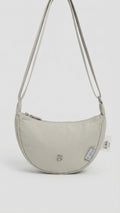 Bagco soft Bag Classic Nylon Crescent Crossbody Bag in creamy color