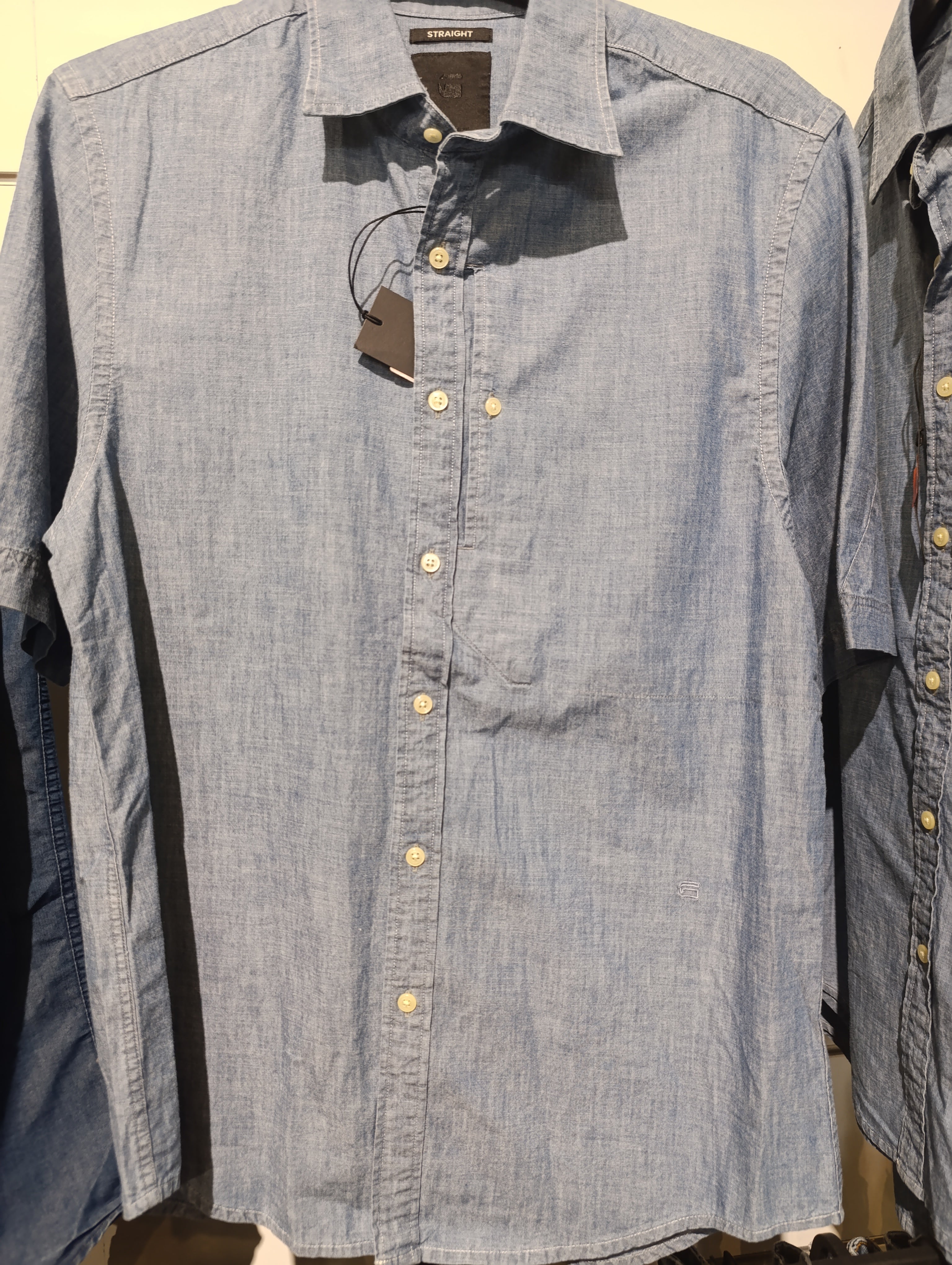 Short-Sleeve Denim Shirt