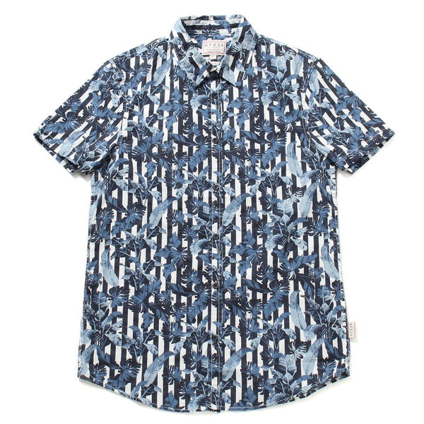 Guess Men's Resort Tropical Short-Sleeve Shirt