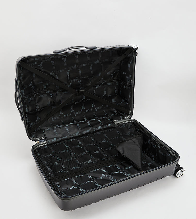 David Jones Black Flexible four Wheeled Trolley Luggage BA-8001A-M