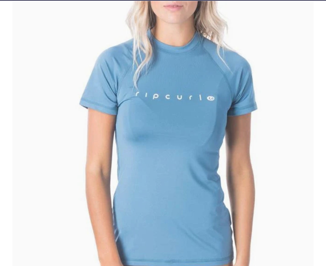 Ripcurl Sunny Rays Relaxed Short Sleeve Rashy - Blue 8