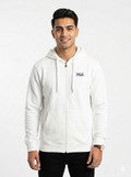 FILA سويت شيرت رجالي كلاسيكي بغطاء للرأس بسحاب - أوف وايت
