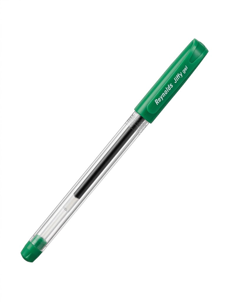 Reynolds Jiffy Gel: Ultra-Smooth 0.7mm green Writing Pens - Box (49 Count)