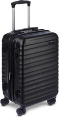 Amazon Basics Hardside Spinner Suitcase, Material ABS, Black Trolley Luggage