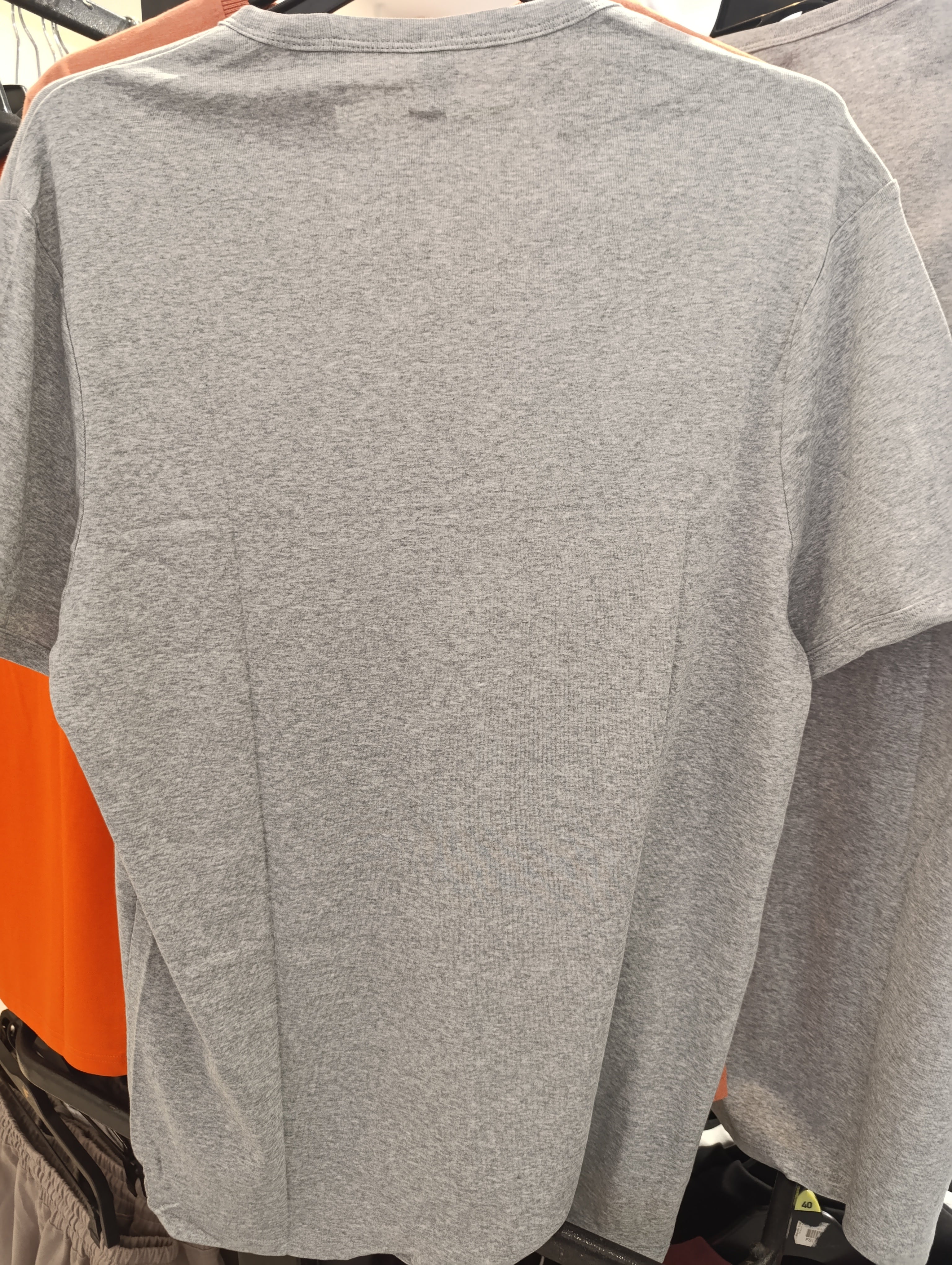 Grey V-Neck Short Sleeve T-Shirt