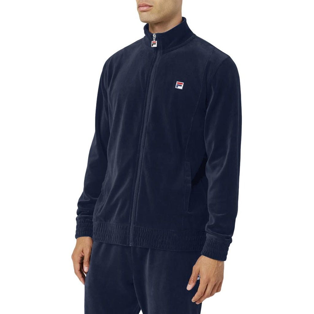 Fila Men's O-Fit Velour Track Jacket 'Navy Blue' - (LM13B750-410)