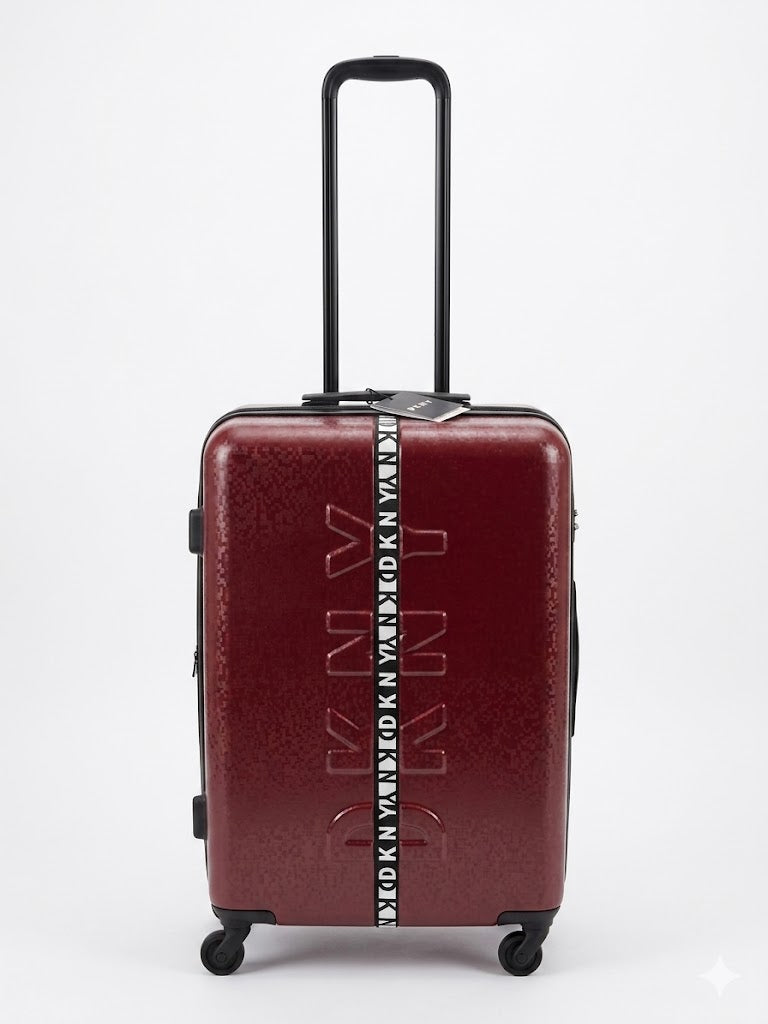 DKNY Travel Luggage Front & Center 24inch Upright Red New