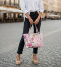 GUESS WOMEN'S HANDBAG-PINK FLORAL EF718624