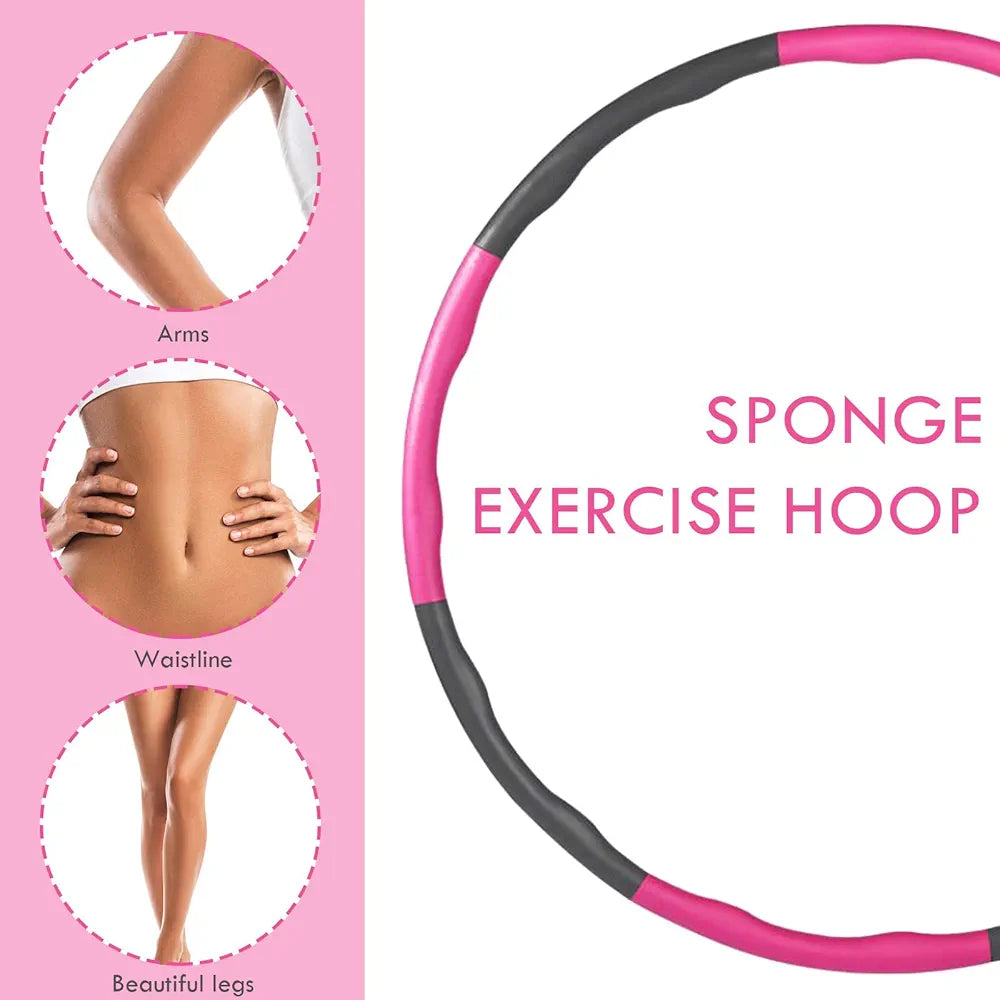 Weighted Hula Hoop-8 Section Detachable Hoola Hoop Slimming Hoop Exercise Equipment Hoops for Adults Weight Loss